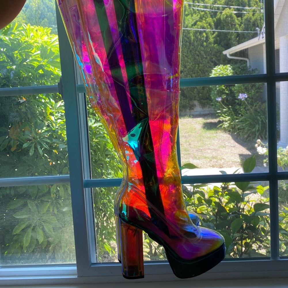 Vinyl boots